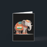 Snyggt elefantdräkt för indiska färger och djur kort<br><div class="desc">Snyggt elefantdräkt för indiska färger och djurälskare</div>