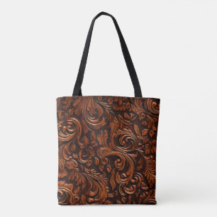 Snyggt Elegant baroque Faux Embossed Leather Tygkasse