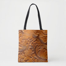 Snyggt Elegant Camel Brown Faux Embossed Leather