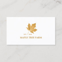 Snyggt Elegant Guld Ochre Maple Löv Logotyp