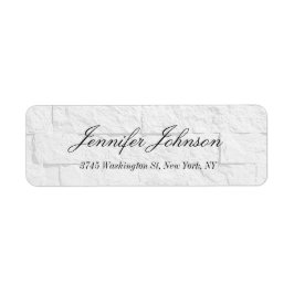 Snyggt Elegant Light Grått Wall Handwrite Modern Returadress Etikett