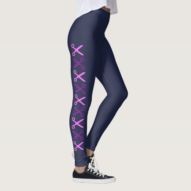 Snyggt Elegant Lila Scissors Champion Leggings (Höger)