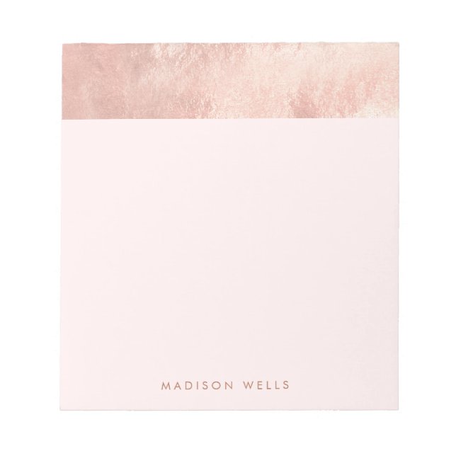 Snyggt Elegant Ro Guld Rosa Anteckningsblock (Framsida)