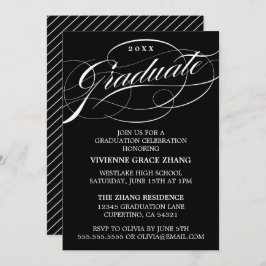 SNYGGT ELEGANT SCRIPT STUDENT PARTY INVICATION INBJUDNINGAR