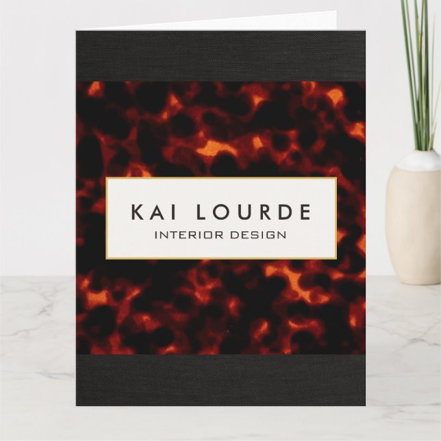 Snyggt Elegant Tortoiseshell Kort (Framsida)