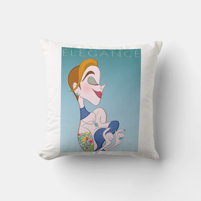 Snyggt Elegant Woman Kudde (Framsida)