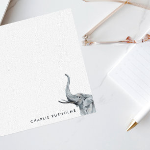 Snyggt Elephant Personlig Stationery Anteckningskort