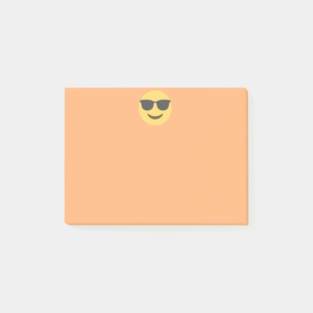 Snyggt Emoji med glas Post-it Block (Framsida)