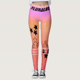 Snyggt - engrammad rosa-övertoningsworkout leggings