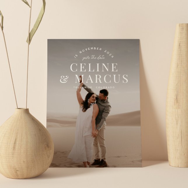 Snyggt Enkel Fullt Fotosida Dubbla vit Spara Datumet (Skapare uppladdad)