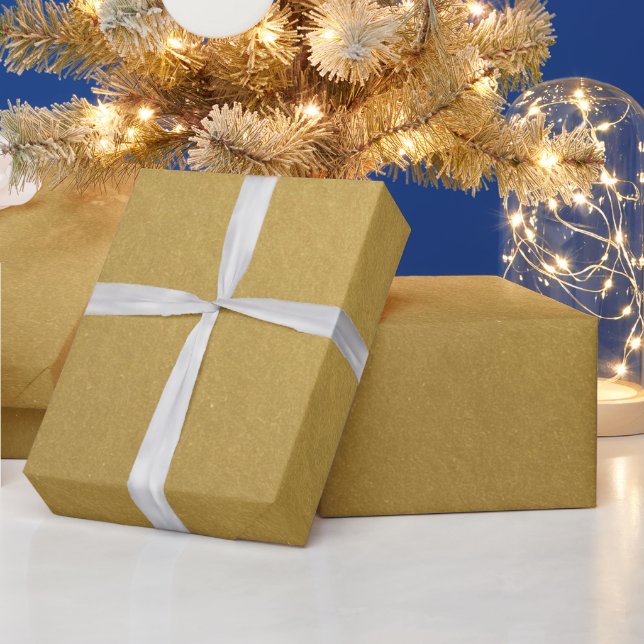 Snyggt Enkel metallisk inspirerad Guld Presentpapper (Helgdagar)