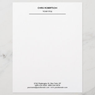 Snyggt enkel, minimalistisk modern brevhuvud