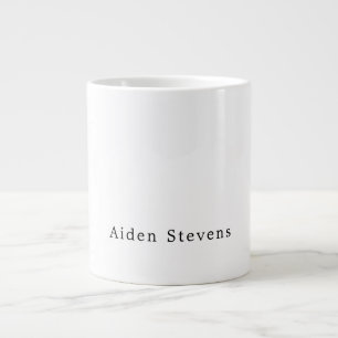 Snyggt Enkel svartvit minimalistisk slapp Jumbo Mugg