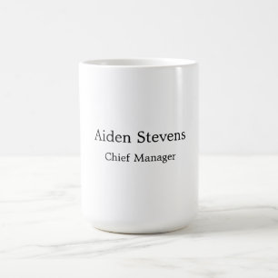 Snyggt Enkel svartvit minimalistisk slapp Kaffemugg