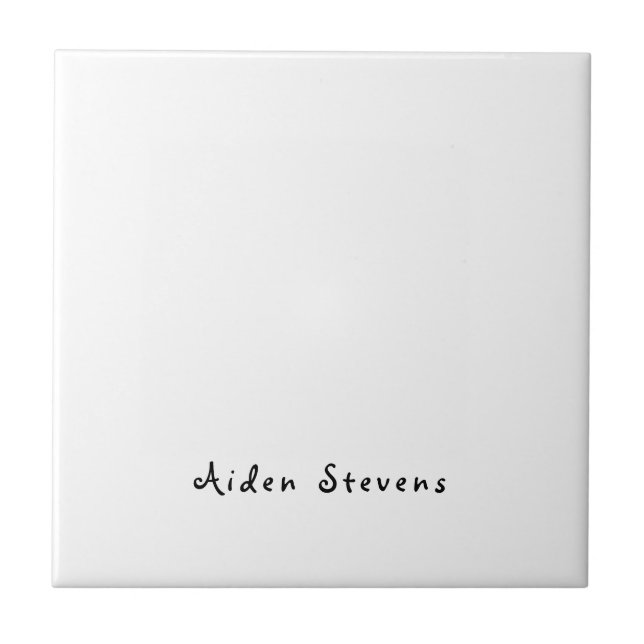 Snyggt Enkel svartvit minimalistisk slapp Kakelplatta (Framsidan)