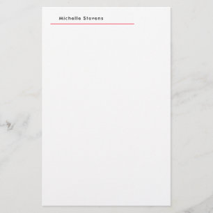 Snyggt Enkel svartvit svartvit minimalistisk svart Brevpapper