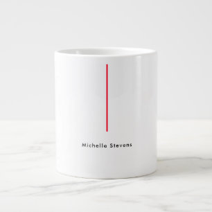 Snyggt Enkel svartvit svartvit minimalistisk svart Jumbo Mugg
