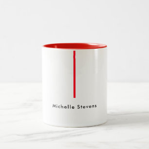 Snyggt Enkel svartvit svartvit minimalistisk svart Två-Tonad Mugg