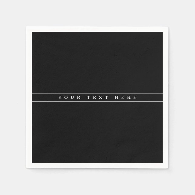 Snyggt Enkel text och tunt Rand Pappersservett (Framsidan)