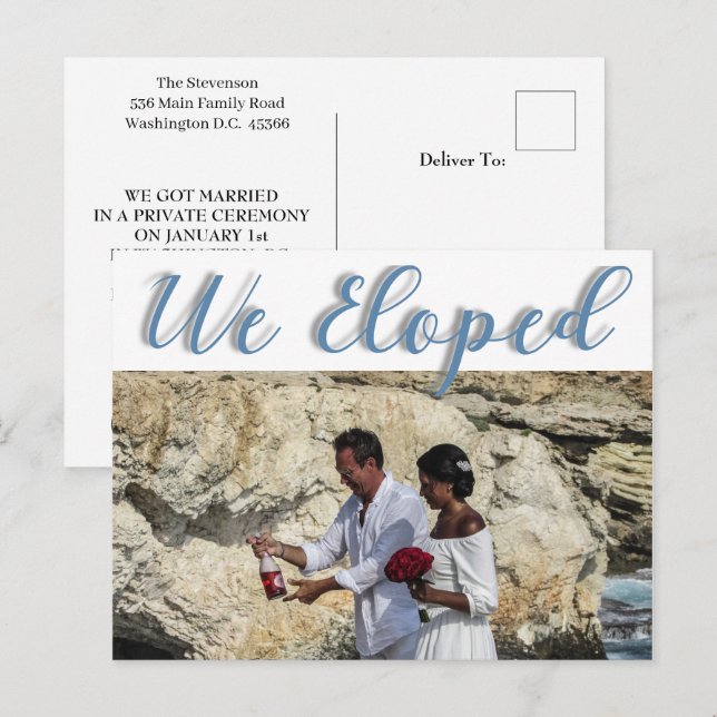 Snyggt Enkelt Trendig - meddelande om fotoutökning (Fram/baksida)