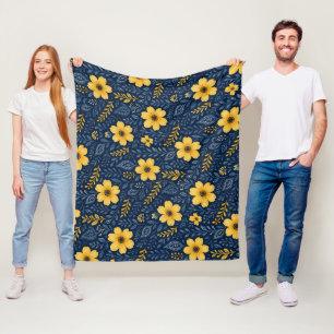 Snyggt Etniska MedelhavsBlommigten Art Mönster Fleecefilt