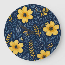 Snyggt Etniska MedelhavsBlommigten Art Mönster Stor Klocka