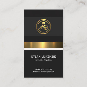 Snyggt Exquisite Luminous Gold Foil Chauffeur Visitkort