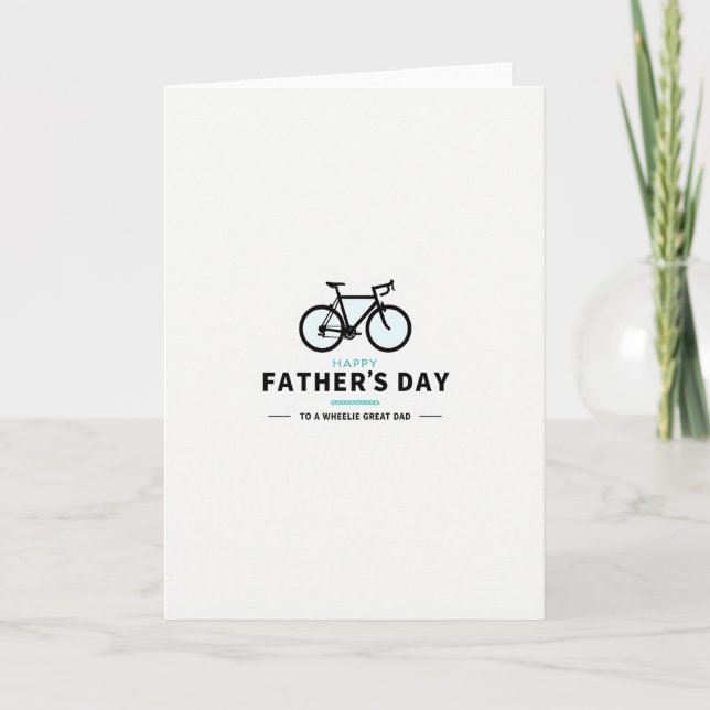 Snyggt fadersdags-kort till cykelfadern kort (Framsida)