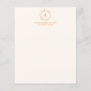 Snyggt Fall Blommigt Watercolor Business Stationer