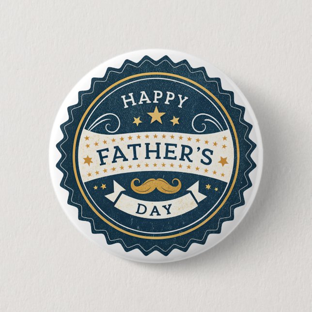 Snyggt Far Day Watch - Retro Badge Design wi Knapp (Framsida)