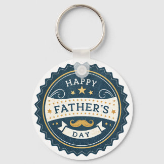 Snyggt Far Day Watch - Retro Badge Design wi Nyckelring