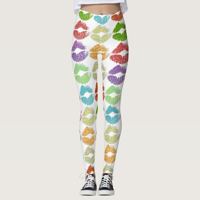 Snyggt Färgat Läppar #5 Leggings (Framsida)