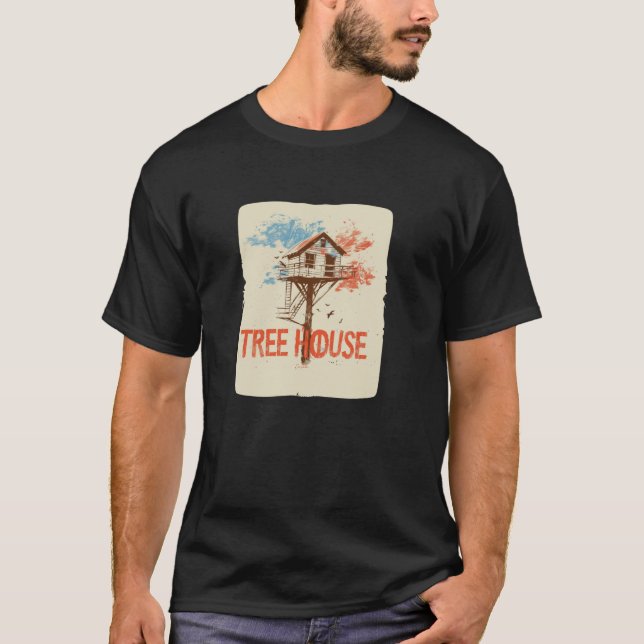 Snyggt färgat Treehouse-utförande T Shirt (Framsida)