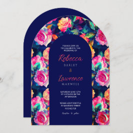 Snyggt Färgblommor bröllop arch-inbjudan Inbjudningar