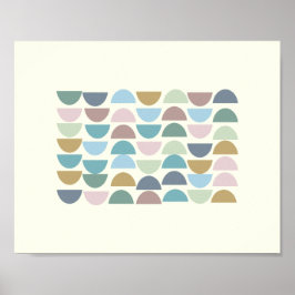 Snyggt Färgfull modern geometrisk väggkonst Poster