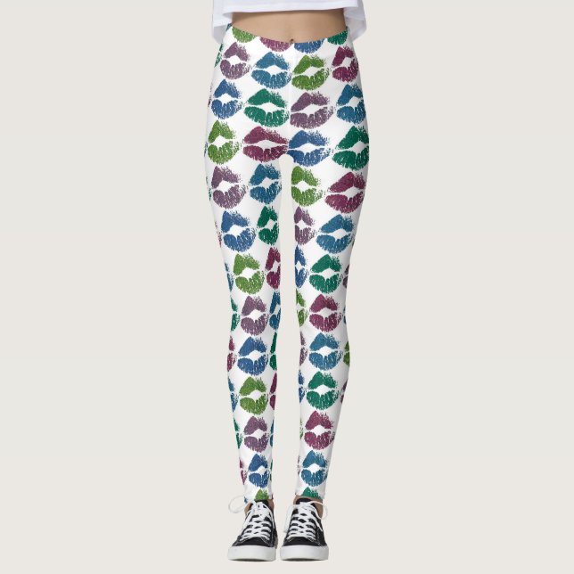 Snyggt Färgt Läppar #10 Leggings (Framsida)