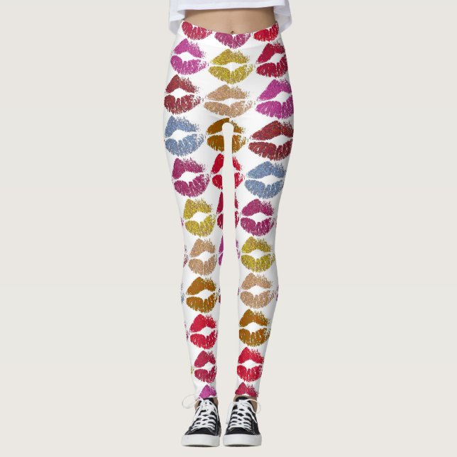 Snyggt Färgt Läppar #11 Leggings (Framsida)