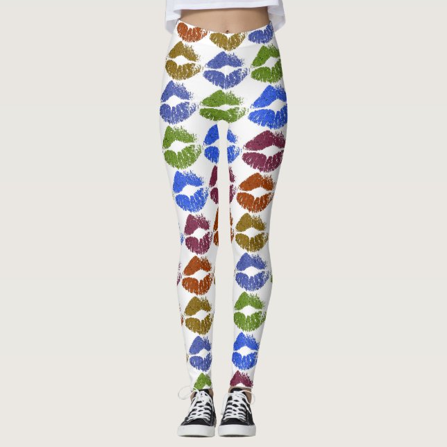 Snyggt Färgt Läppar #23 Leggings (Framsida)