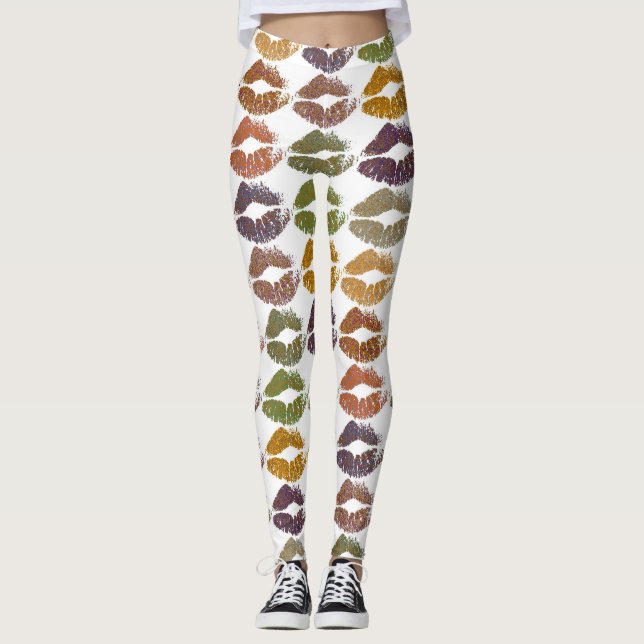 Snyggt Färgt Läppar #25 Leggings (Framsida)