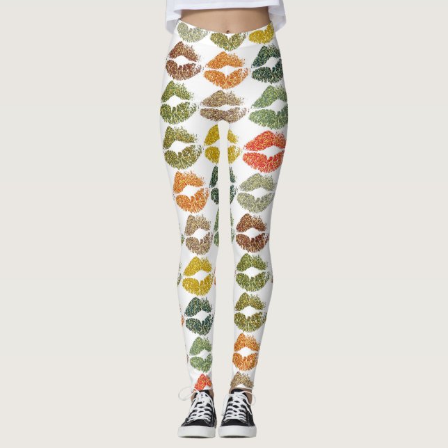 Snyggt Färgt Läppar #32 Leggings (Framsida)