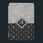 Snyggt faux Crystal Silver svartdiamant monogram iPad Mini Skydd<br><div class="desc">Söt chic och elegant giftigt faux glitter bling skapar en speciell unik fodral för snyggt för att skydda din enhet. Vacker, modern och coola täckning för den trendviga och konsthundande höftledaren. Den här snyggtens sofistikerade utformning skulle vara underbar för flickor som har klassi och gnidig design. Visa upp din personliga...</div>