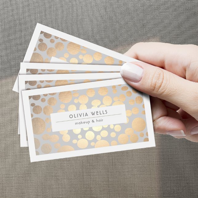 Snyggt Faux Gold Foil Coslogist Salon and Spa Visitkort (Skapare uppladdad)