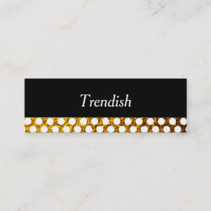Snyggt Faux Guld Flake med Polka dots Mini Visitkort