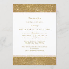 Snyggt Faux Guld Glitter Möhippa Inbjudan