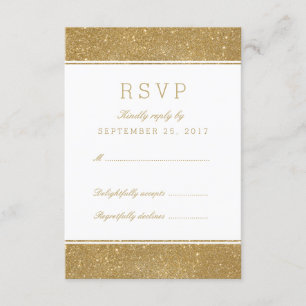 Snyggt Faux Guld Glitter Response OSA kort