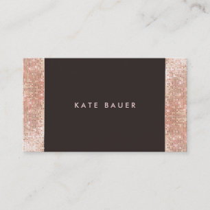 Snyggt FAUX Ro Guld Sequin Beauty and Beauty Visitkort