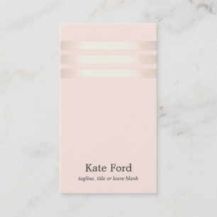 Snyggt Faux Ro Guld stripe Ljus rosa 2 Visitkort