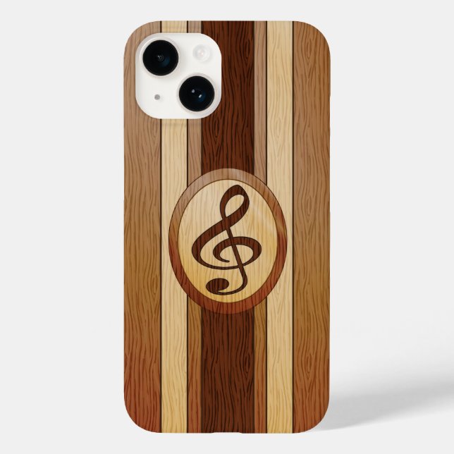 Snyggt Faux Wood Treble Clef Inlay (Baksida)