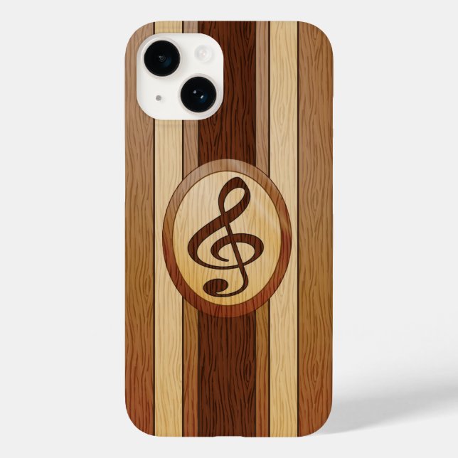 Snyggt Faux Wood Treble Clef Inlay (Baksida)
