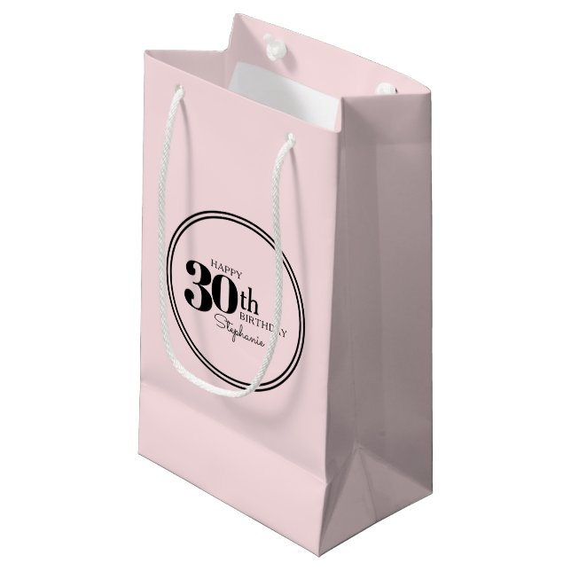 Snyggt Feminine 30års födelsedag Party med Namn (Framsidan Vinklad)
